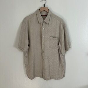 Tori Richard‎ Honolulu Beige Short Sleeve Button Up Shirt